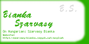 bianka szarvasy business card